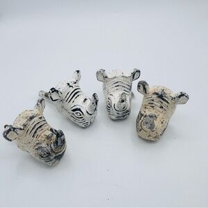 Set of 4 Rhino Drawer Pulls – Cast Iron Pier 1 Imports Rustic Knobs